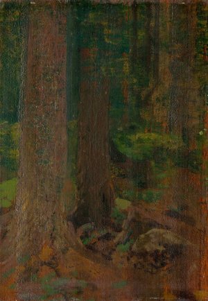 Study of Forest by Ferdinand Katona Oil Painting