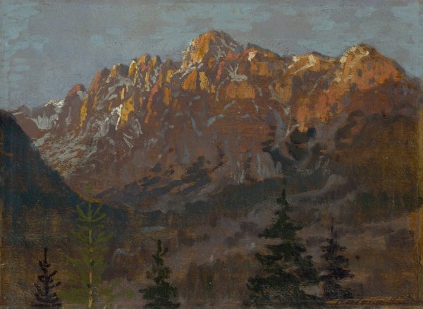 Main Product Photo of Tatras Motif  Painting by Ferdinand Katona