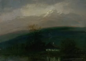 The Tatra Mountain in the Night by Ferdinand Katona Oil Painting