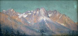 View of the High Tatras by Ferdinand Katona Oil Painting