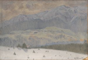 Winter Day in the High Tatras by Ferdinand Katona Oil Painting