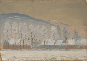 Winter Landscape near zdiar by Ferdinand Katona Oil Painting