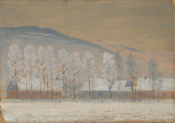 Winter Landscape near zdiar  by Ferdinand Katona - Hand-Painted Oil Painting Reproduction