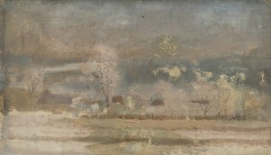 Winter Landscape by Ferdinand Katona Oil Painting