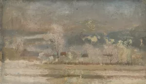 Winter Landscape by Ferdinand Katona Oil Painting