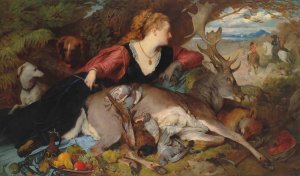 Diana amongst the spoils of the hunt by Ferdinand Keller Oil Painting