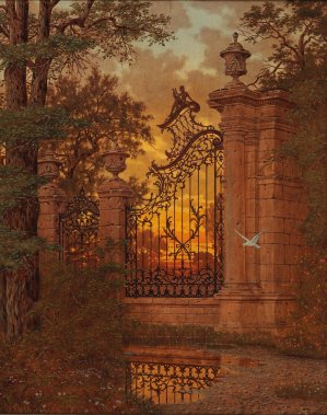 Am Schlosstor by Ferdinand Knab Oil Painting