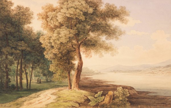 Main Product Photo of Mittelrheinische Fluslandschaft  Painting by Ferdinand Kobell