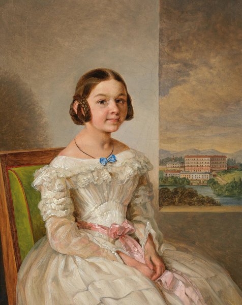 Madchenportrat  by Ferdinand Kuss - Hand-Painted Oil Painting Reproduction