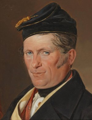Portrait des Kaffeeinhabers Karl Hisberger by Ferdinand Kuss Oil Painting