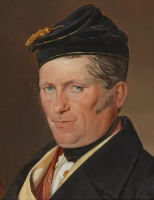 Portrait des Kaffeeinhabers Karl Hisberger by Ferdinand Kuss Oil Painting