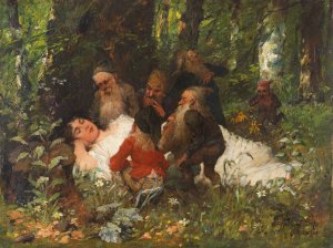 Schneewittchen by Ferdinand Leeke Oil Painting