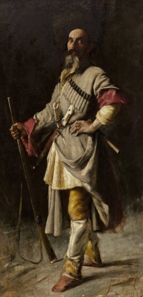 The Hunter by Ferdinand Leeke Oil Painting