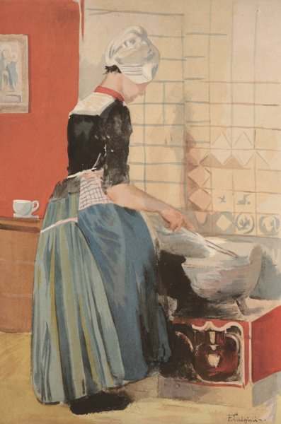 The Servant  by Ferdinand Luigini - Hand-Painted Oil Painting Reproduction