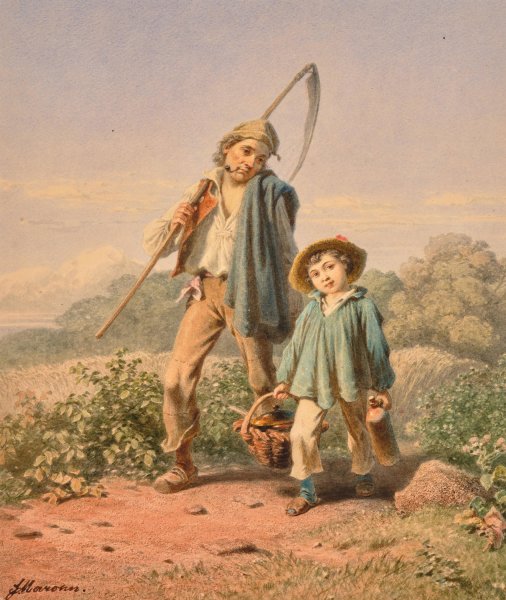 Main Product Photo of Weg zum Feld 1 Painting by Ferdinand Mahron