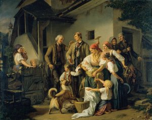 Der Findling by Ferdinand Mallitsch Oil Painting