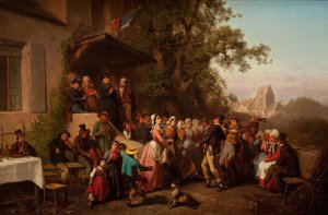 The Reception by Ferdinand Marohn Oil Painting