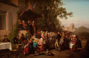 The Reception by Ferdinand Marohn Oil Painting