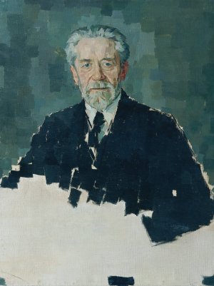 Professor Friedrich Becke by Ferdinand Matthias Zerlacher Oil Painting