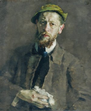 Selbstbildnis by Ferdinand Matthias Zerlacher Oil Painting