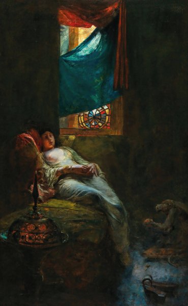 Sleeping Odalisque by Ferdinand Max Bredt - Hand-Painted Oil Painting Reproduction