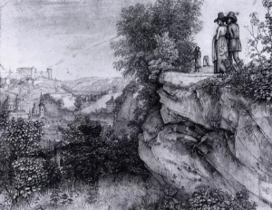 View of Salzburg and the Hohensalzburg Fortress fom the Monschberg Oil painting by Ferdinand Olivier