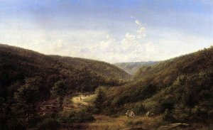 Countryside Along the Susquehanna by Ferdinand Richardt Oil Painting