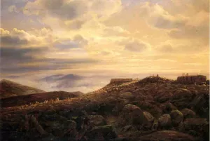 Summit House, Mount Washington by Ferdinand Richardt Oil Painting