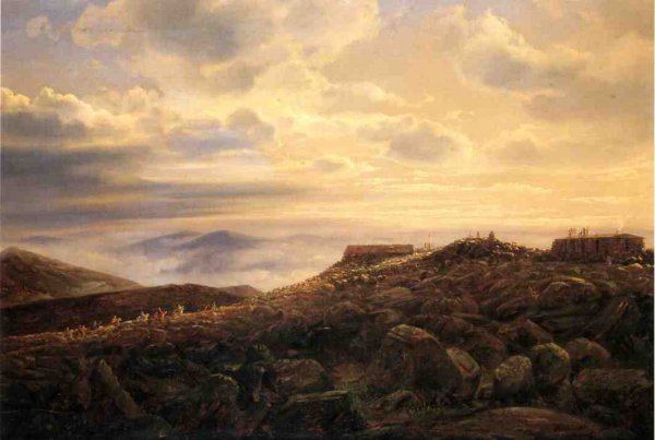 Main Product Photo of Summit House, Mount Washington Painting by Ferdinand Richardt