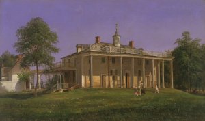 View of Mount Vernon by Ferdinand Richardt Oil Painting