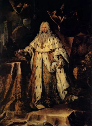 Portrait of Gian Gastone de' Medici, Grand Duke of Tuscany by Ferdinand Richter Oil Painting