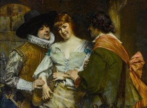 A Choice by Ferdinand Roybet Oil Painting
