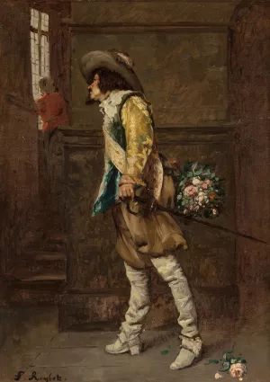 A Hopeful Suitor by Ferdinand Roybet Oil Painting