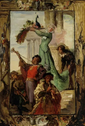 A Musical Fanfare Oil painting by Ferdinand Roybet