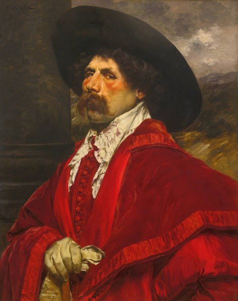 Main Product Photo of A seated Cavalier Painting by Ferdinand Roybet