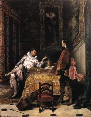 An Unexpected Guest by Ferdinand Roybet Oil Painting
