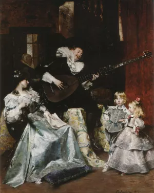 La Sarabande by Ferdinand Roybet - Oil Painting Reproduction
