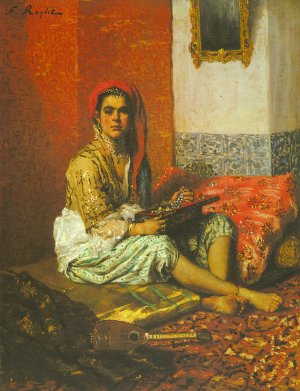 L'Odalisque by Ferdinand Roybet Oil Painting