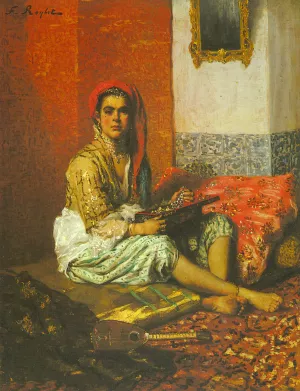 L'Odalisque by Ferdinand Roybet Oil Painting