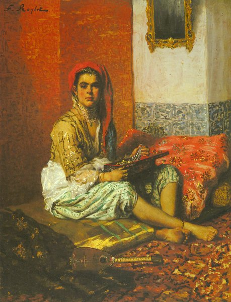 L'Odalisque by Ferdinand Roybet - Hand-Painted Oil Painting Reproduction