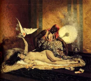 Odalisque La Sultane by Ferdinand Roybet Oil Painting