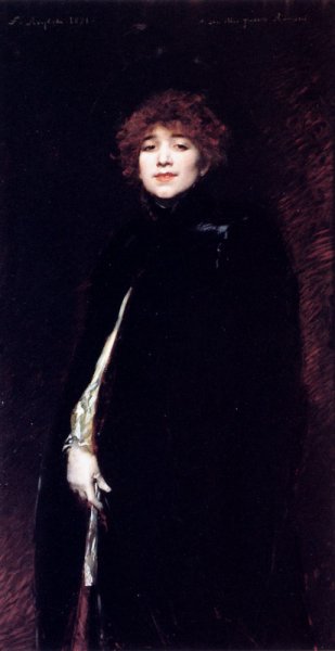 Portrait Of Juana Romani by Ferdinand Roybet - Hand-Painted Oil Painting Reproduction