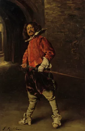The Cavalier by Ferdinand Roybet Oil Painting