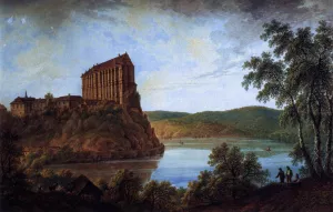 Plumlov Palace Oil painting by Ferdinand Runk