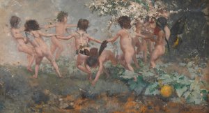 Reigen,Tanz by Ferdinand Schmutzer Oil Painting