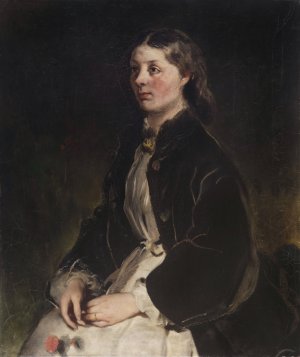 Portrait of Christine Freifrau von SchOnberg by Ferdinand Von Rayski Oil Painting