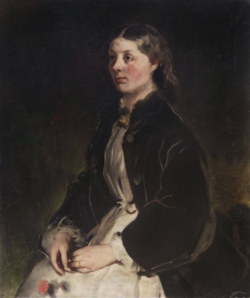 Portrait of Christine Freifrau von SchOnberg  by Ferdinand Von Rayski - Hand-Painted Oil Painting Reproduction