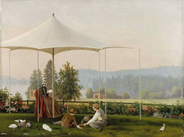 Main Product Photo of In The Garden Of Haminalahti  Painting by Ferdinand Von Wright
