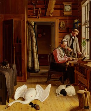 Interior Of The Marieberg Workshop by Ferdinand Von Wright Oil Painting