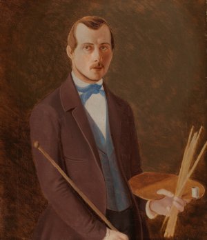 Self-Portrait by Ferdinand Von Wright Oil Painting